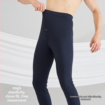 Meeste sügis-talvise termilised aluspesupüksid, harjatud polüester 70–80%, 201–250 g/m², elastus ja soojus, ühekihilised