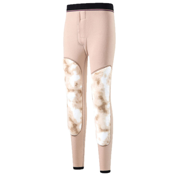 Meeste soojad termilised püksid põlvekaitsega, topeltkiht, fliisist vooder, kõrge vöökoht, polüesterkangas