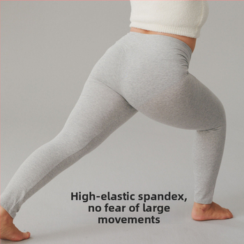 Naiste puuvillased termilised püksid kõrge vöökohaga talveks aluskiht, ühekihiline, 181–200 g/m²