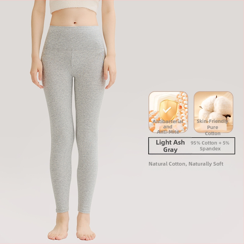 Naiste puuvillased termilised püksid kõrge vöökohaga talveks aluskiht, ühekihiline, 181–200 g/m²