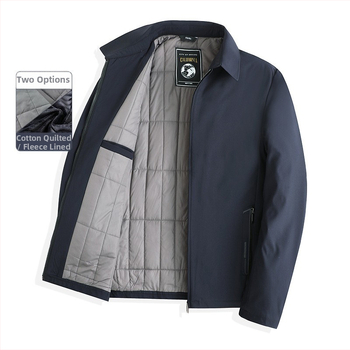 Meeste talvejakk lapkrae, paksu täidisega polüesterkangas, tõmblukk, vaba lõige, kerge äristiil