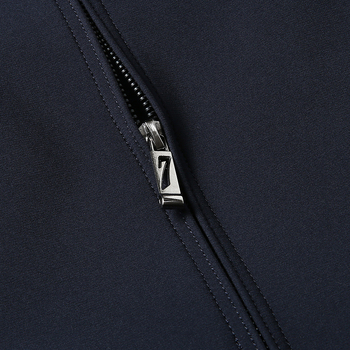 Tuulekindel polüester-jakk reversiga ja lukuga, regulaarne lõige – äri stiil keskealistele ja vanematele meestele (kevad)