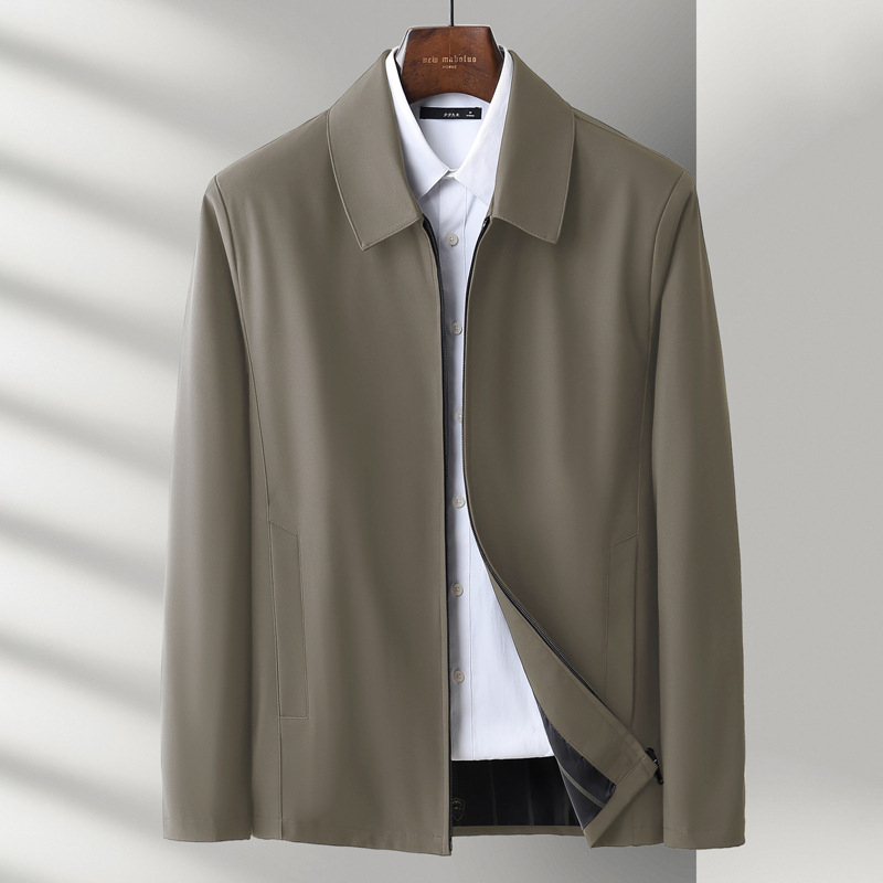 Meeste talvejakk, paksu polüestri vooder, rever-kaelus, tõmblukuga, vaba lõige, ühtlane värv