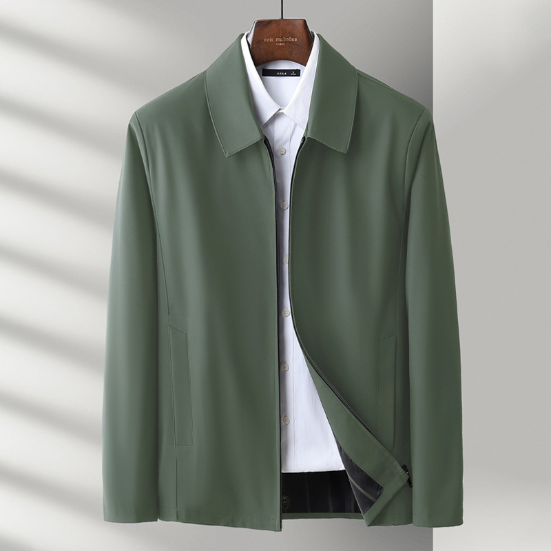 Meeste talvejakk, paksu polüestri vooder, rever-kaelus, tõmblukuga, vaba lõige, ühtlane värv