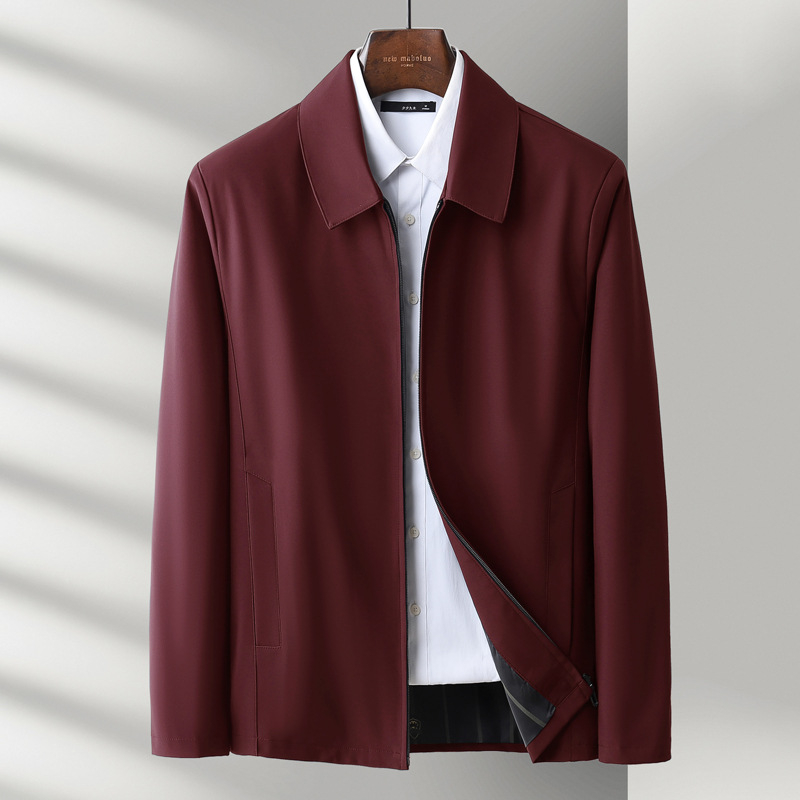 Meeste talvejakk, paksu polüestri vooder, rever-kaelus, tõmblukuga, vaba lõige, ühtlane värv