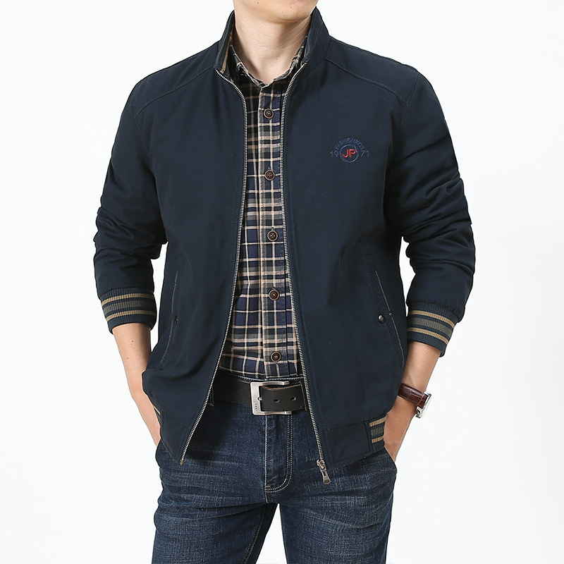 Jachetă din bumbac pentru bărbați de vârsta mijlocie, croială lejeră, respirabilă, iarna 2024