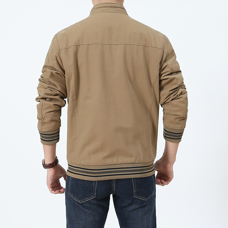 Jachetă din bumbac pentru bărbați de vârsta mijlocie, croială lejeră, respirabilă, iarna 2024