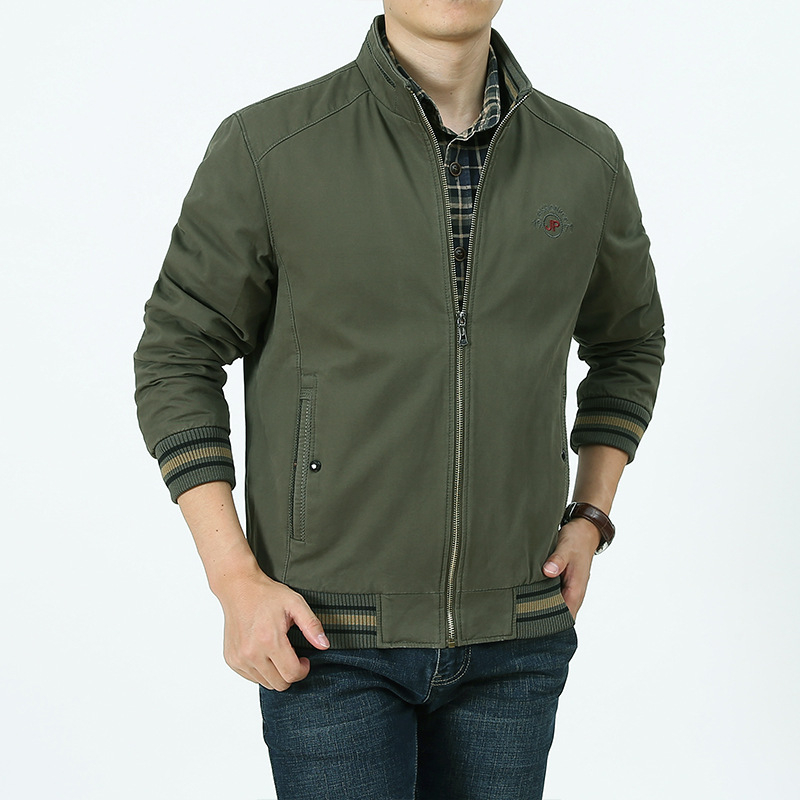Jachetă din bumbac pentru bărbați de vârsta mijlocie, croială lejeră, respirabilă, iarna 2024
