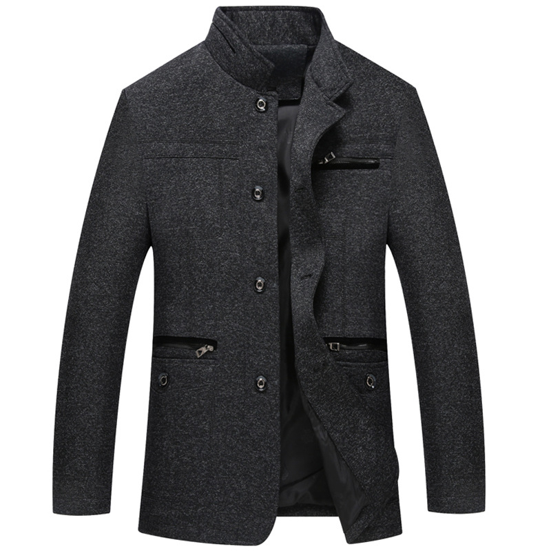 Pánske ľahké sako na jaru/jesene, golier, jednosečné zapínanie, dlhé rukávy, vsadené vrecká, rovný lem, bez žehlenia, vinylon vonkajší materiál, polyesterová podšívka, štýl business leisure