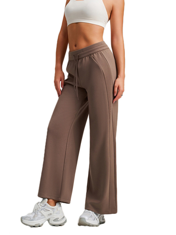 Kelnės su aukštu juosmeniu, tiesus laisvas kirpimas, rayon oro sluoksnio audinys; poliesteris 81%, viskozė 15%, spandansas 4% (Hyosung)