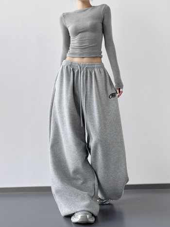 Naiste igapäevased sportlikud püksid, polüester, linna stiil, sügis 2025