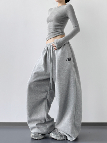 Naiste igapäevased sportlikud püksid, polüester, linna stiil, sügis 2025