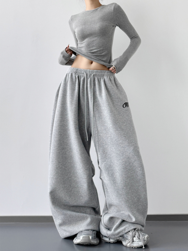 Naiste igapäevased sportlikud püksid, polüester, linna stiil, sügis 2025