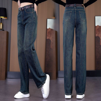 Denimi teksad kõrge vöökoht, sirge lõige, kevad 2025, ultraõhuke materjal