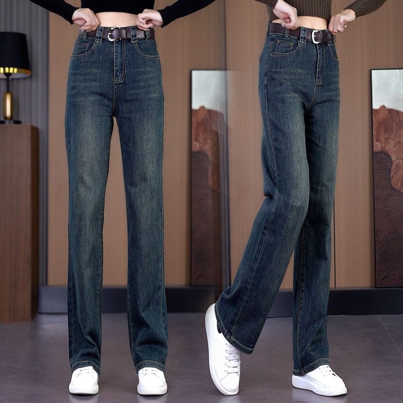 Denimi teksad kõrge vöökoht, sirge lõige, kevad 2025, ultraõhuke materjal