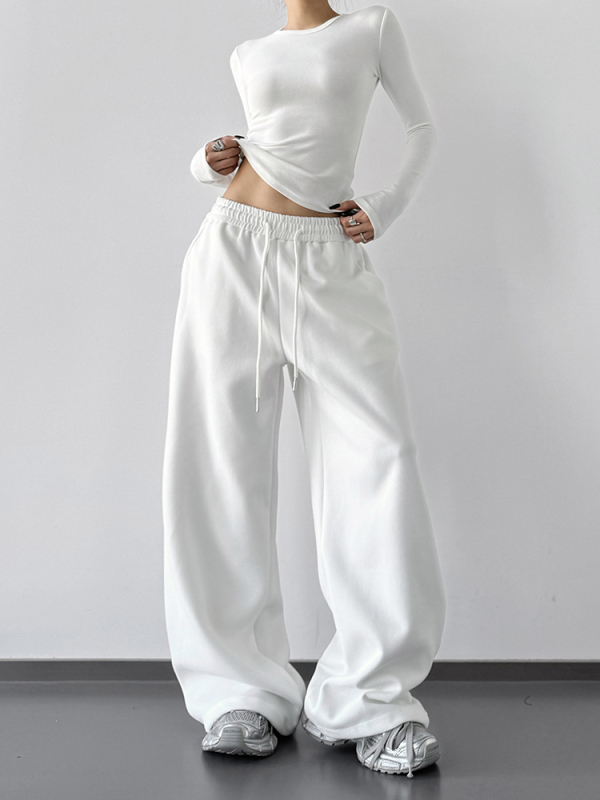 Naiste kõrge talje, sirged vabaaja püksid – sügis 2025