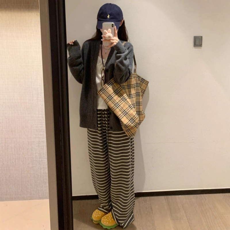 Naiste fleece vooderdusega püksid, laiad jalad, kõrge talje, vaba lõikega, talv 2025