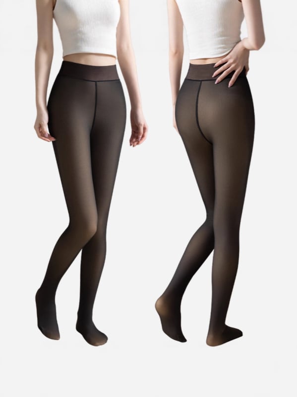 Καλσόν με επένδυση φλίς για χειμώνα, πολυεστερικό 70-80% περιεχόμενου, μεσαίας πυκνότητας, μονόχρωμο σχέδιο, διατηρεί τη θερμότητα