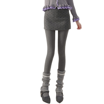 Fleecinės pamušalo leggingės su vertikaliomis juostomis, Nylon-Spandex audinys, klubų pakėlimas ir pilvo kontrolė