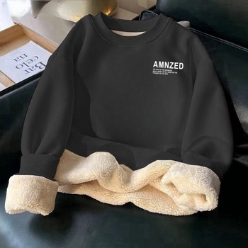 Džemperis su spauda raštu, poliesterio audinys, poliesterio pamušalas, ruduo, vyriškis