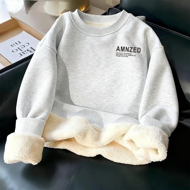 Džemperis su spauda raštu, poliesterio audinys, poliesterio pamušalas, ruduo, vyriškis