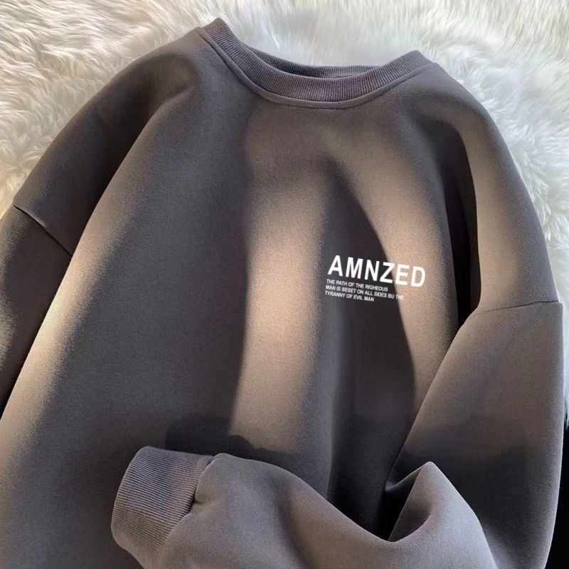 Džemperis su spauda raštu, poliesterio audinys, poliesterio pamušalas, ruduo, vyriškis