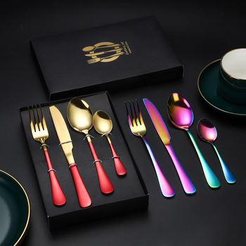 Tengli 410 nerūdijančio plieno stalo įrankių rinkinys: peilis, šakutė, šaukštas, arbatinis šaukštelis; veidrodiškai poliruotas paviršius; modernus paprastas stilius