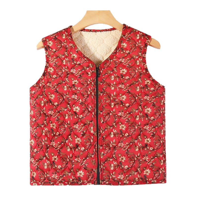Moteriška fliso pamušalo liemenė su gėlių raštu, kasdienio japonų/korejiečių stiliaus, poliesterio 50–70% mišinys