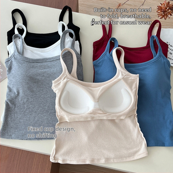 Viskozės camisole su krūtinės pagalvėle ir vilnos vidumi, stačiakampis kaklo iškirptė, siauras kirpimas