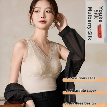 Naiste kasmiri-siidi termovest, fleece vooder, baaskiht, V-kaelus, 251–300 g/m²