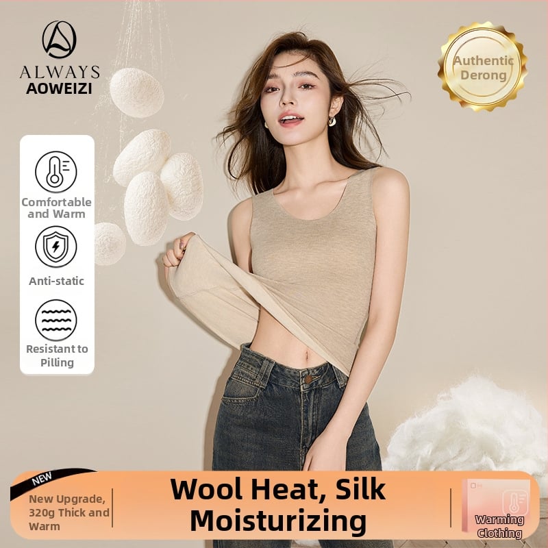 Naiste termovest, õmblusteta, akrüülliim, ekstra paks 301–350 g/m², V-kaelusega