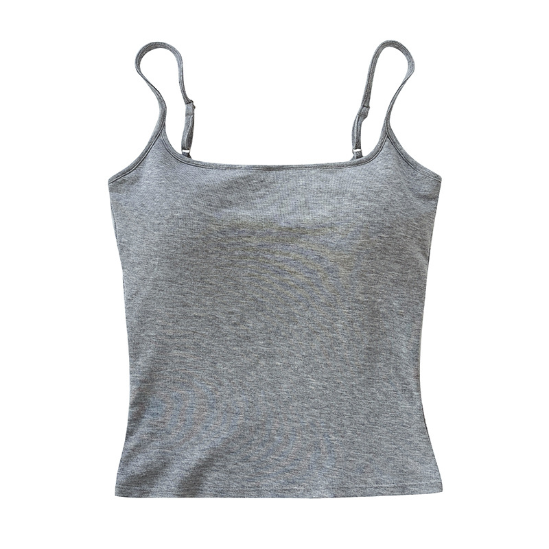 Yasna Medvilninis top su medvilninėmis įdėklomis, pagrindinis audinys 90–95%, Korėjos versija, sling forma, apvalus kaklas