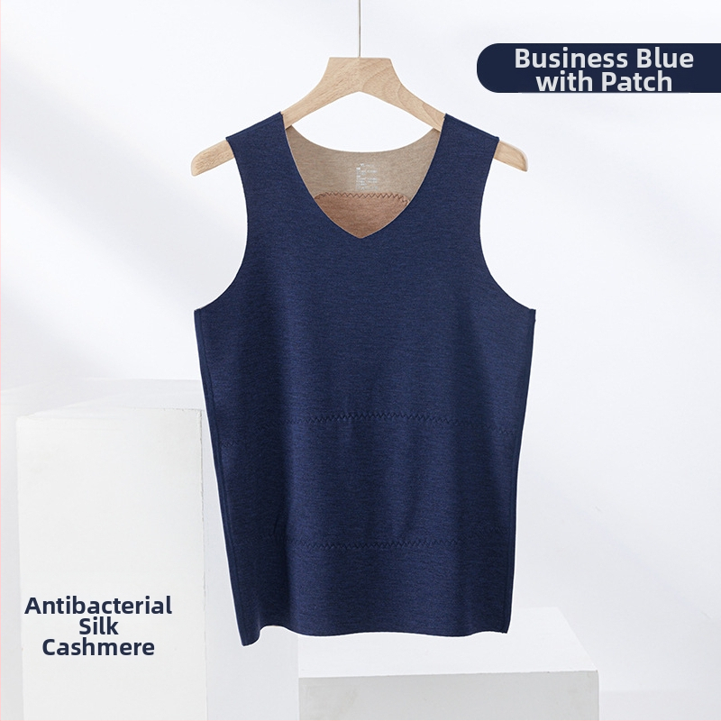 Termiline vest kasmiri-siidisegu materjalist, õmblusteta, ümmarguse kaelusega, ekstraväga paks kangas 301–350 g/m², sobib välisriietuseks