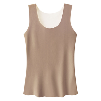 Naiste nailonist soojendav vest fleecevoodriga, õmblusteta, ümmarguse kaelusega, paksus 201–250 g/m²