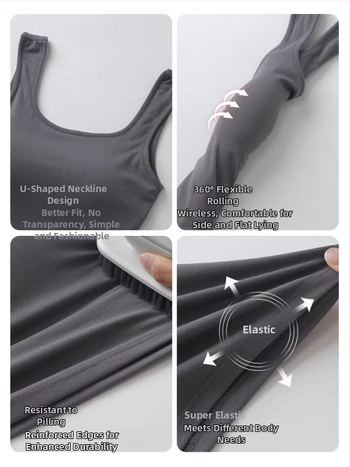 Vesto stiliaus camisole su įdėklais krūtims, siauras kirpimas, medvilnės-elastano mišinys, pavasaris 2025