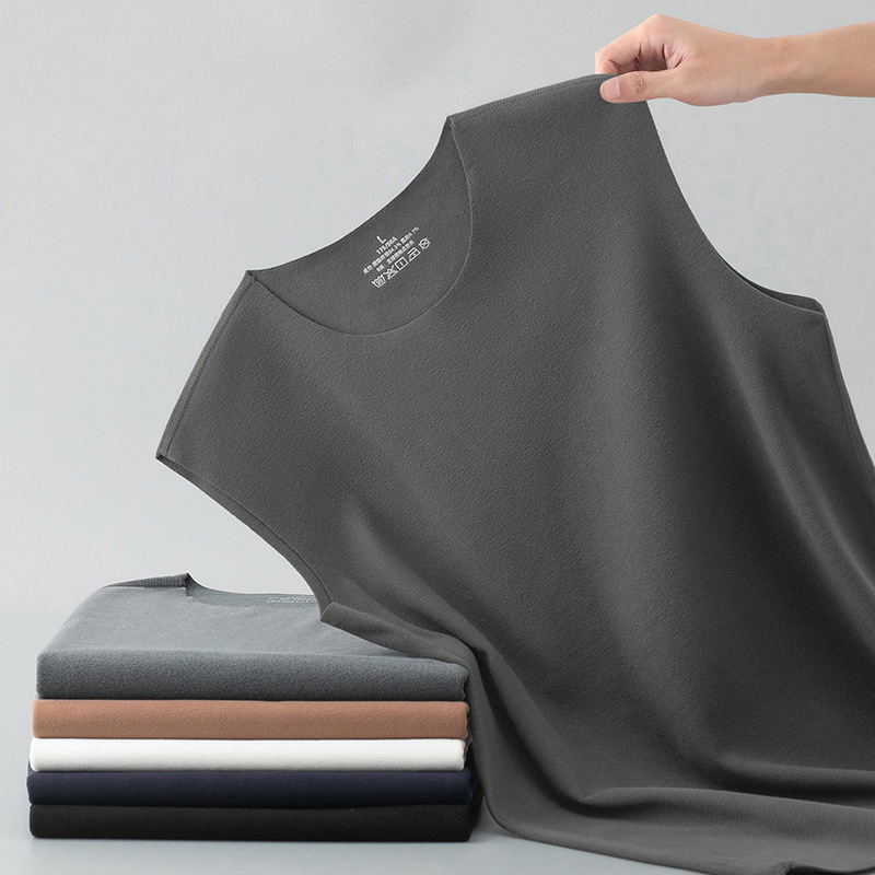 Meeste termovest varrukatute kahepoolsest veluurist, polüester, paks kangas 251–300 g/m², pullover stiil