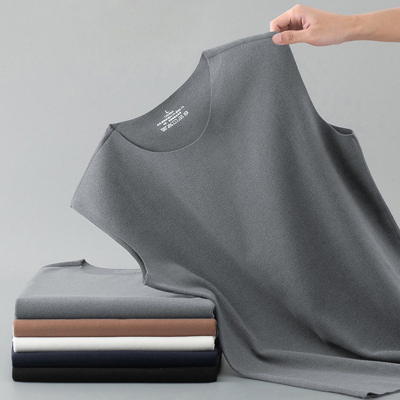 Meeste termovest varrukatute kahepoolsest veluurist, polüester, paks kangas 251–300 g/m², pullover stiil