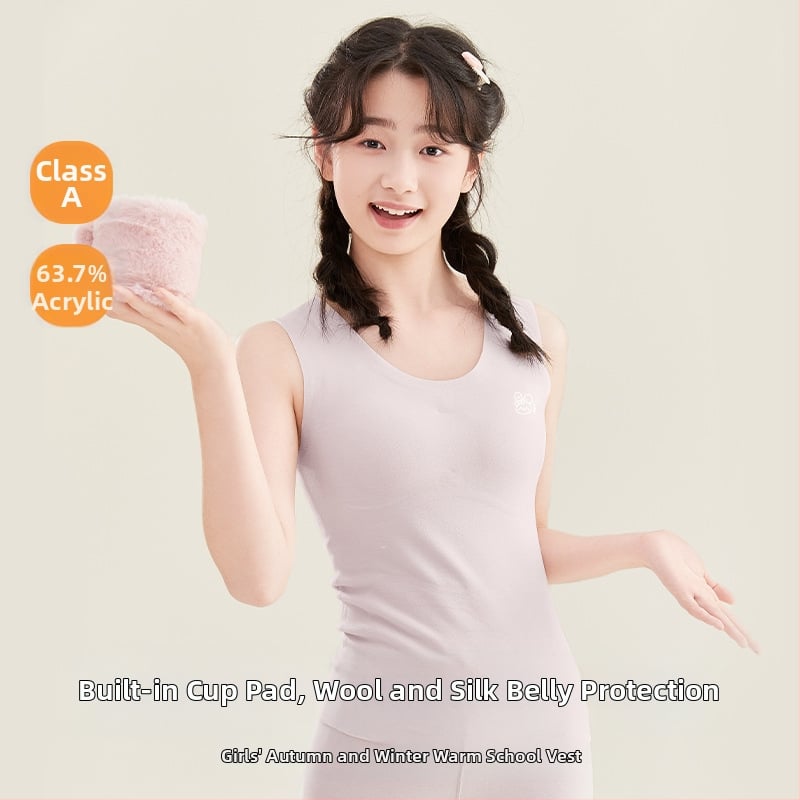 Termovest tüdrukutele rinnal padja ja kapuutsiga, Derong akrüülkangas, paksus 251–300 g/m2, vanusegrupp 13–18 aastat