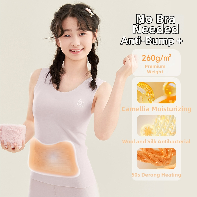 Termovest tüdrukutele rinnal padja ja kapuutsiga, Derong akrüülkangas, paksus 251–300 g/m2, vanusegrupp 13–18 aastat