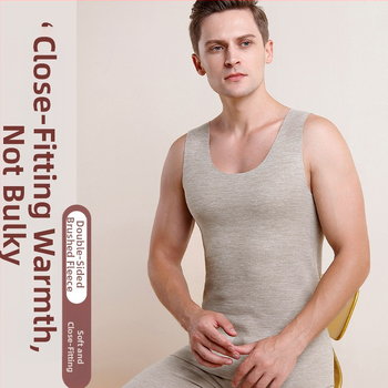 Meeste termiline vest villase ja siidise lõngaga, paksus 251–300 g/m²,üm margune kaelus, üks kiht