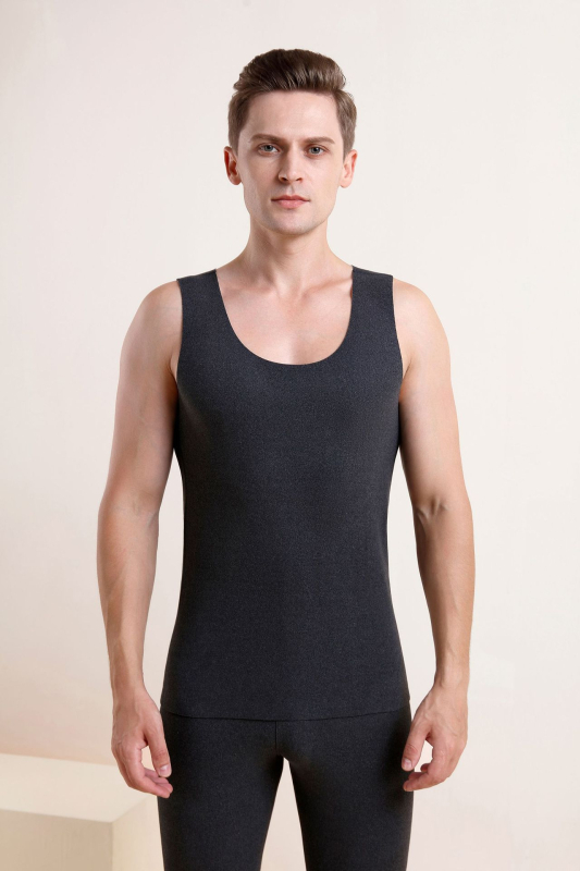 Meeste termiline vest villase ja siidise lõngaga, paksus 251–300 g/m²,üm margune kaelus, üks kiht