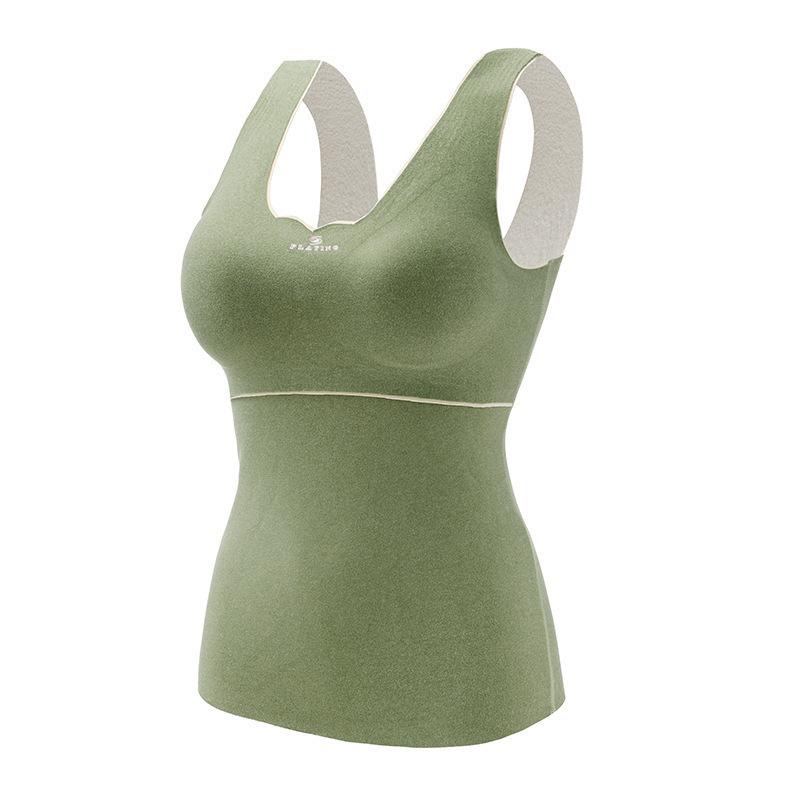 Naiste termiline vest rinnapadjadega, Cup-in disain, paks flīs vooder, Derong akrüül, isekülg, ükskihiline
