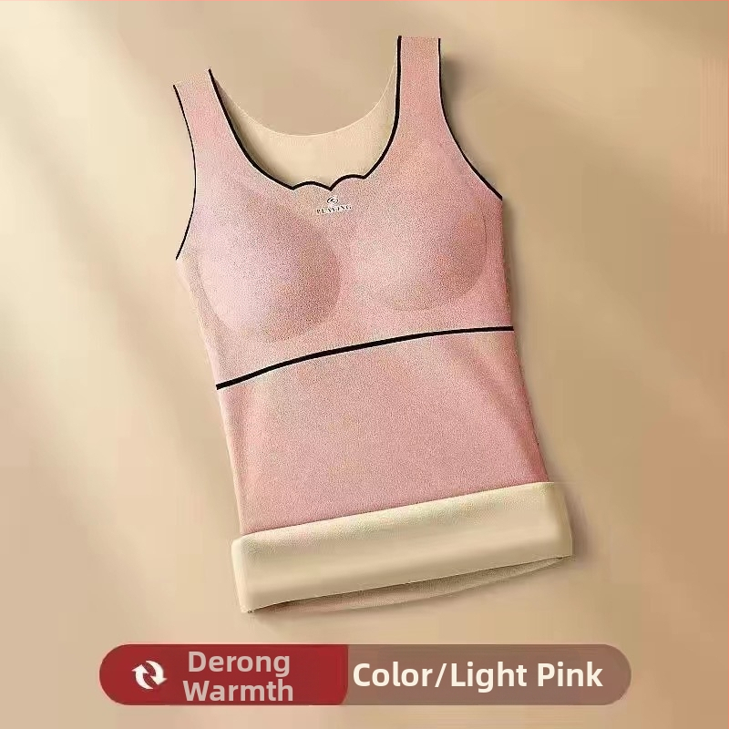 Naiste termiline vest rinnapadjadega, Cup-in disain, paks flīs vooder, Derong akrüül, isekülg, ükskihiline