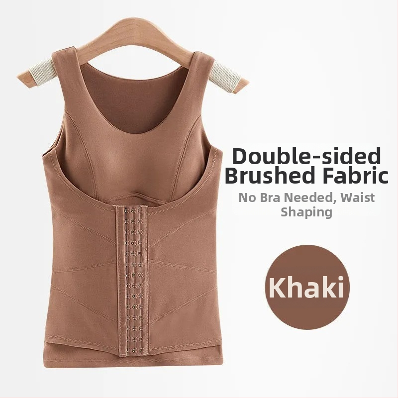 Derong täidetud termiline vest naistele, sisseehitatud rindade padjad, ees nupud, keha kujuv vest
