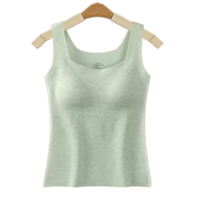 Naiste termiline vest sisseehitatud rinna padjaga, õmblusteta, Lyocell, ruudukujuline kaelus, keha kujundus