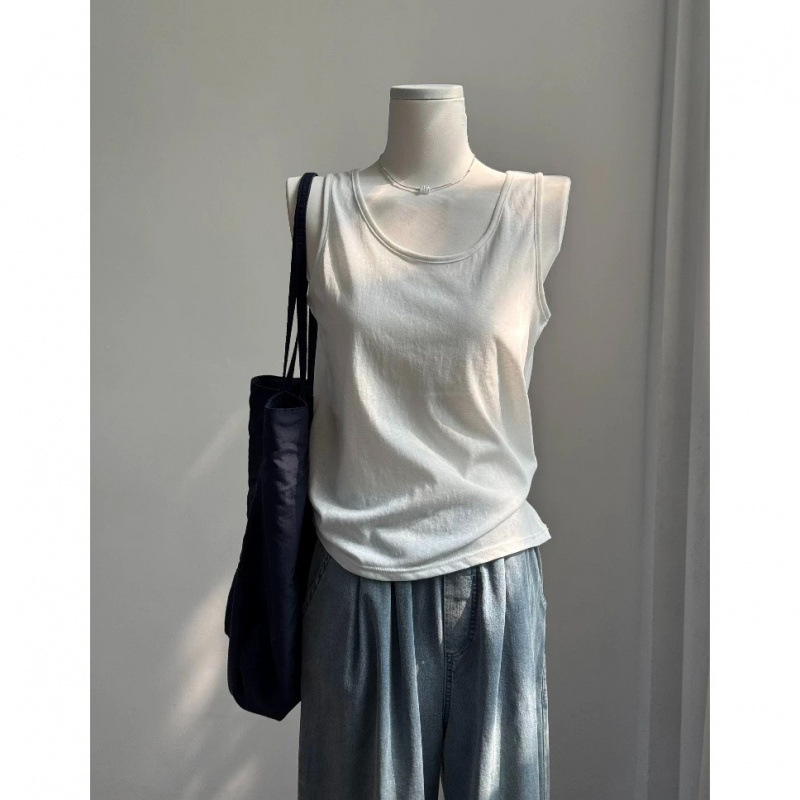 Moterų laisvas cami-top be rankovių iš tinklinės medžiagos, nuimamos petnešėlės, įprastas ilgis