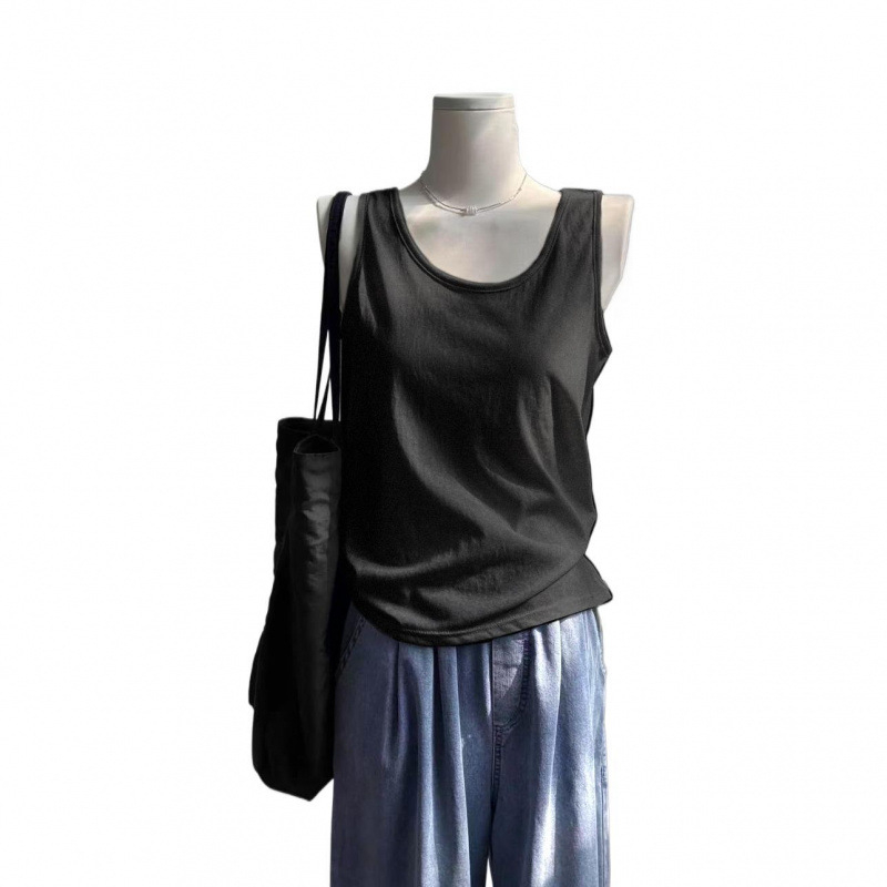 Moterų laisvas cami-top be rankovių iš tinklinės medžiagos, nuimamos petnešėlės, įprastas ilgis