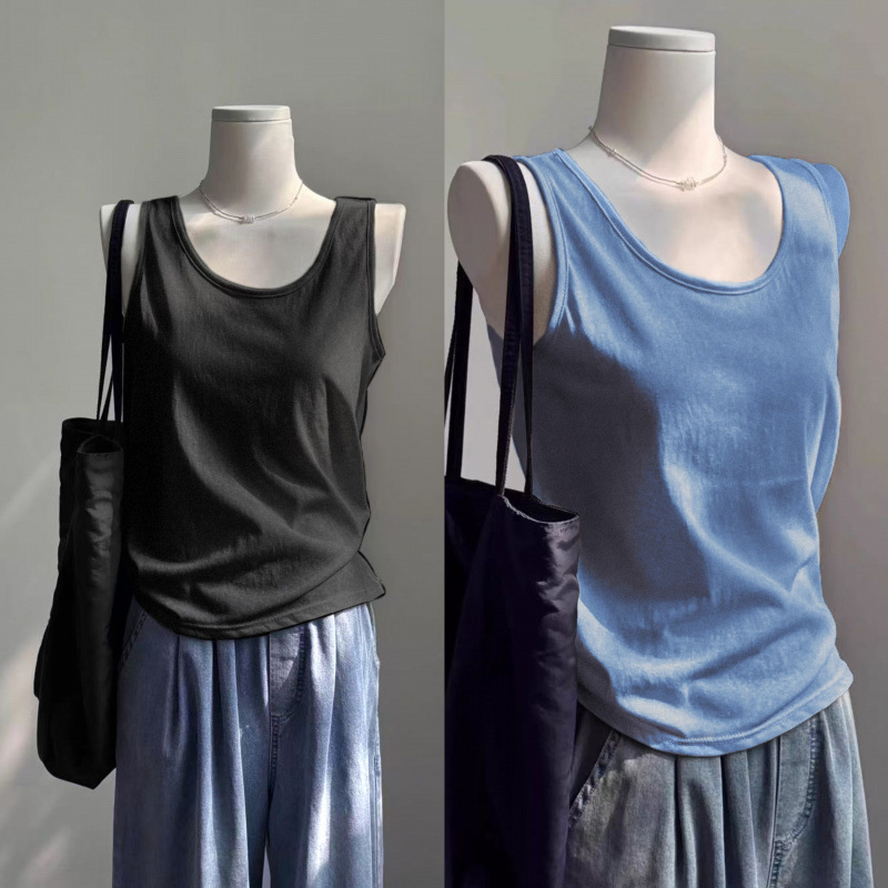 Moterų laisvas cami-top be rankovių iš tinklinės medžiagos, nuimamos petnešėlės, įprastas ilgis