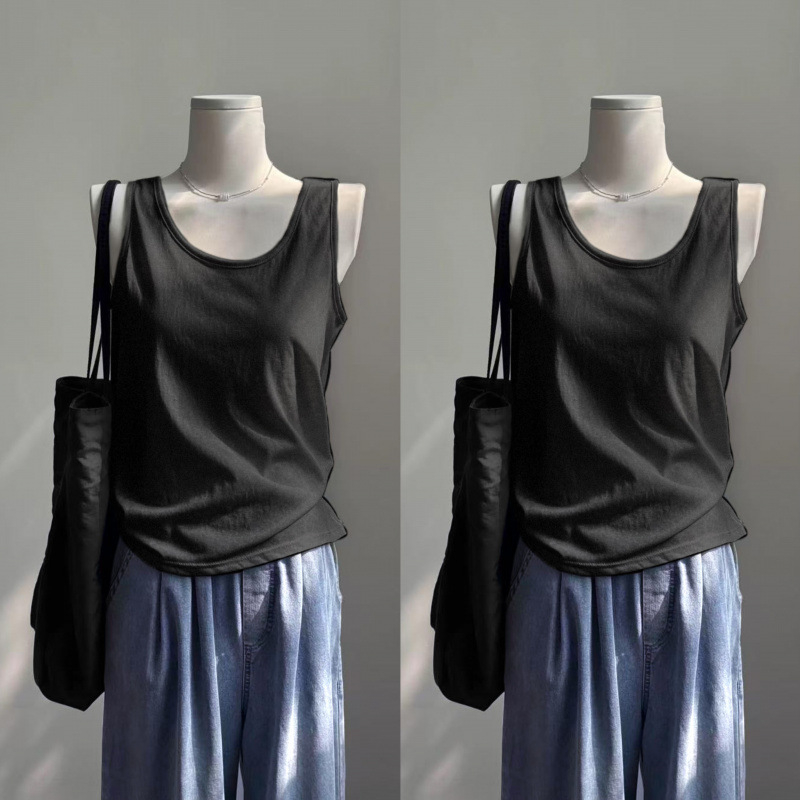 Moterų laisvas cami-top be rankovių iš tinklinės medžiagos, nuimamos petnešėlės, įprastas ilgis