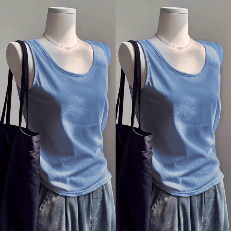 Moterų laisvas cami-top be rankovių iš tinklinės medžiagos, nuimamos petnešėlės, įprastas ilgis